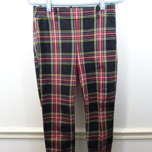 J Crew Women’s Size 0 Classic Black Stewart Tartan Plaid Winnie Pants NWT AT550